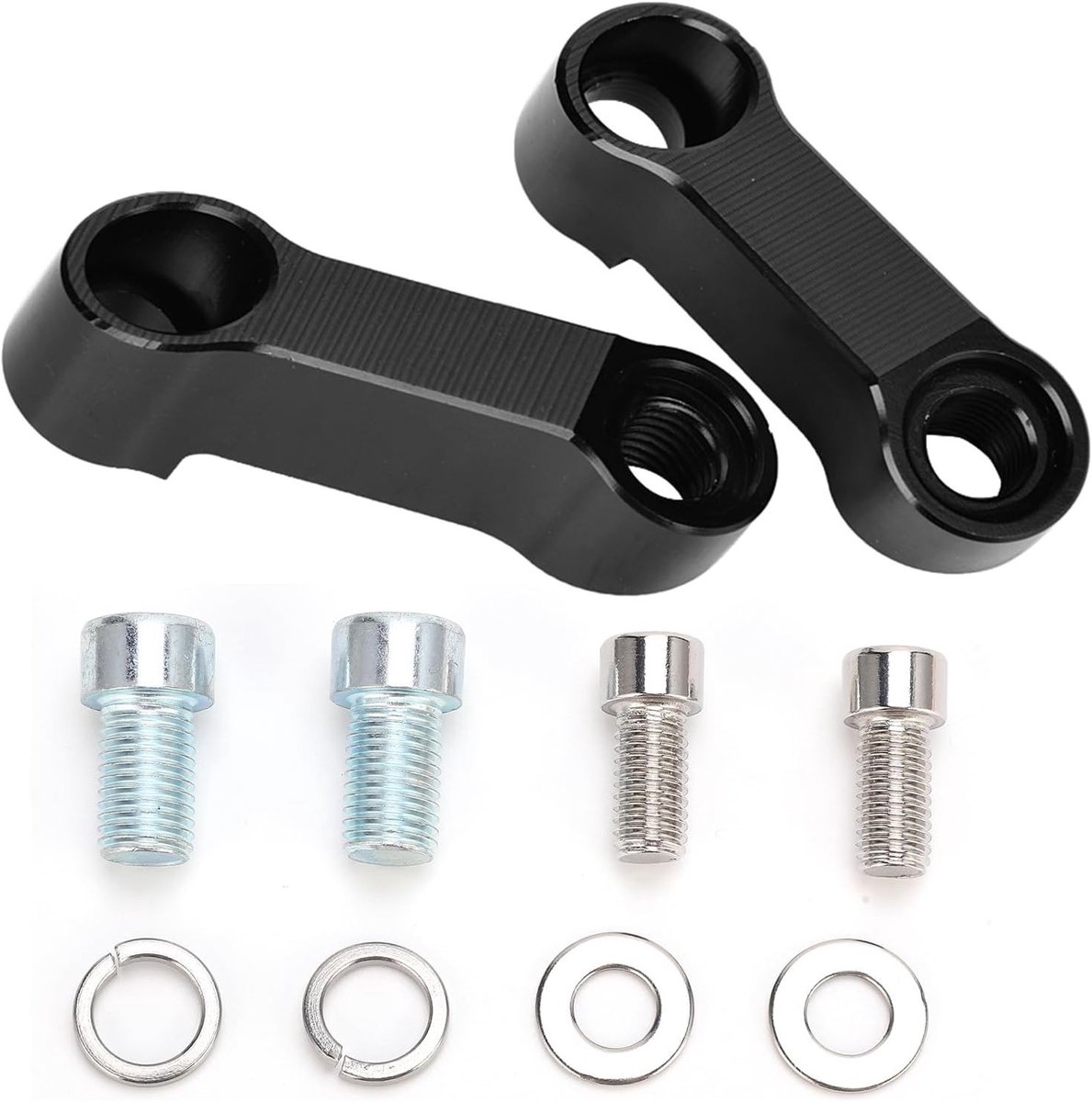 Verlengingen voor Motorrugspiegels, Adapter Kit voor 10 mm en 8 mm Spiegels, Verhoogde Zichtbaarheid en Veiligheid