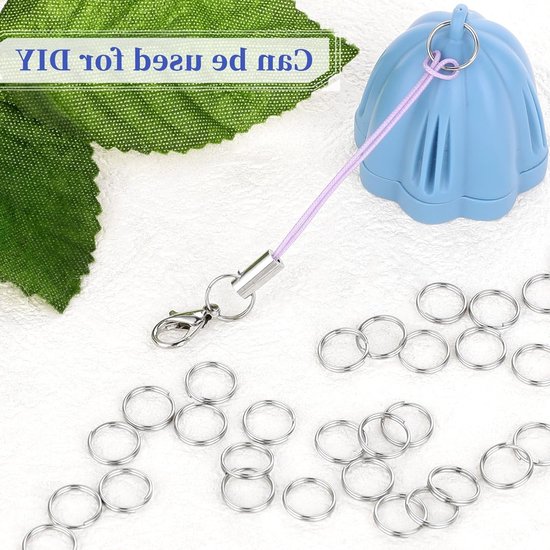 30 Stuks Dubbelgebogen Ringen 8mm RVS Open Veerring voor Sleutelhangers, Kettingen en Armbanden - Perfect voor DIY Sieraden Maken — afbeelding 4