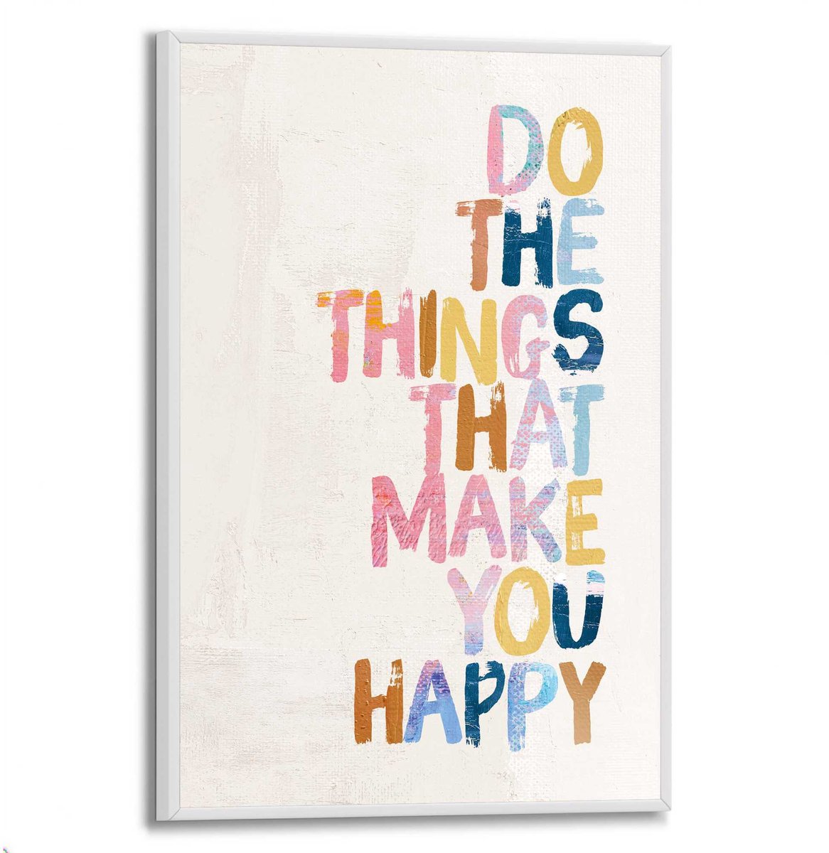 REINDERS Schilderij Kies je geluk - 30 x 20 - Papier - REINDERS Beige Wit