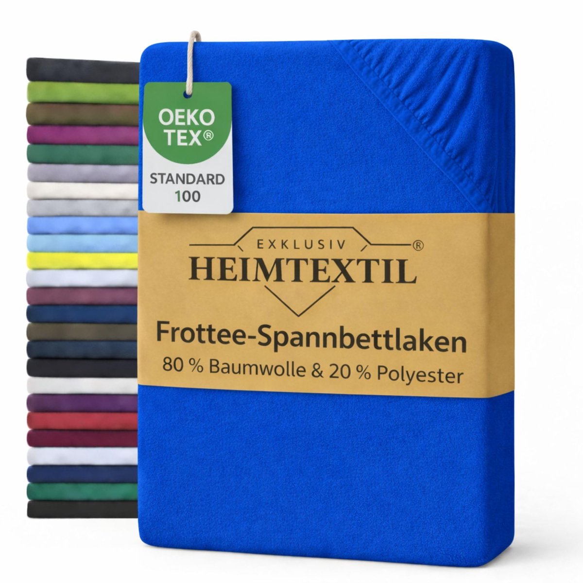 Dailygoods- Hoeslaken Badstof 180 x 200 cm - Öko-Tex-gecertificeerd - Elastiek rondom - Matrashoogte tot 30 cm - Ademend - Onderhoudsarm - Matraslaken