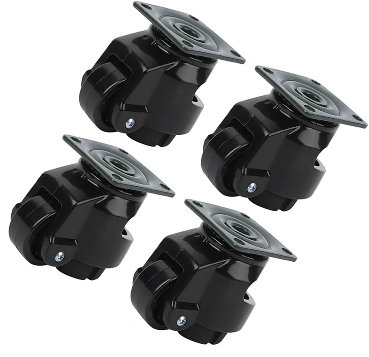 Dailygoods- Leveling Casters - 4 Stuks - Zware Belastbaarheid - Nylon Materiaal - Verstelbare Wielen - Geschikt voor Werktafels - Duurzaam - Transportwielen