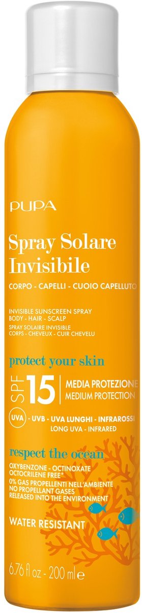 Pupa Invisible Sunscreen Spray SPF 15 - 200ml - Zonnebescherming
