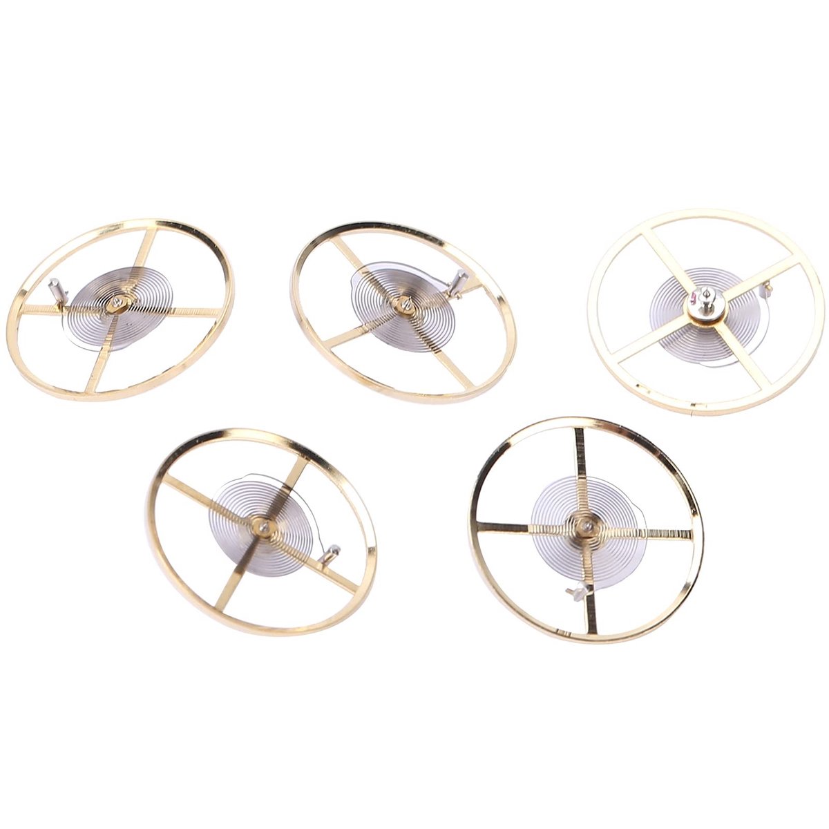 Dailygoods- Balance Wiel Vervangingsset 5 Stuks - Horloge Accessoire - Horloge Reparatie - Legering - Duurzaam - 11 mm Diameter - Horlogeonderdeel