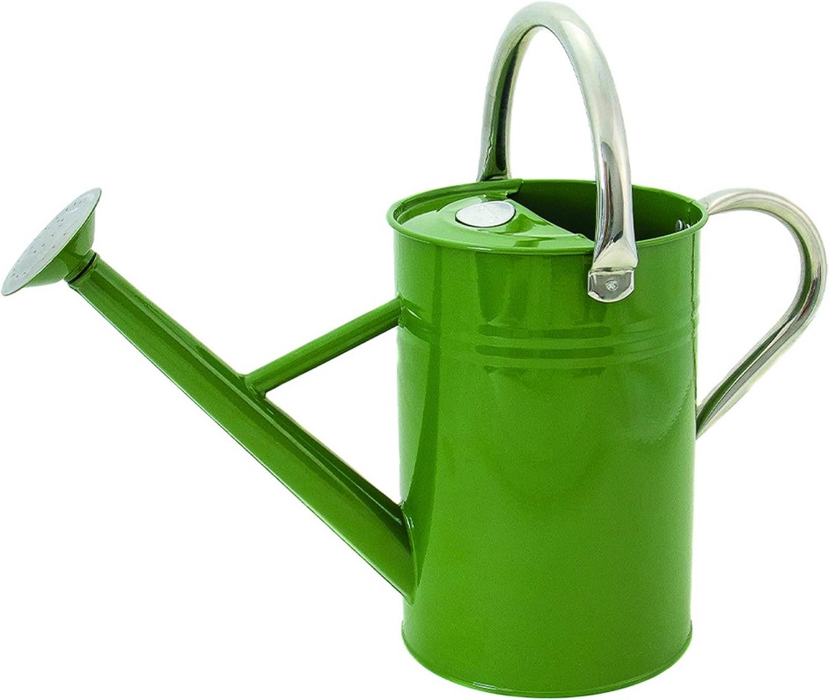 45 liter vintage gieter in olijfgroen - verzinkte stalen kan met 2 handgrepen in klassieke Engelse stijl voor dagelijks gieten