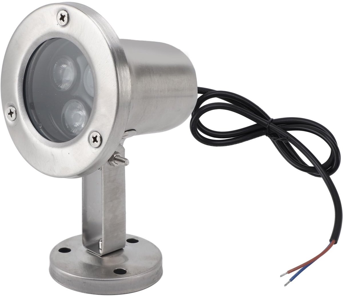 Dailygoods- Vijverlamp 3W LED - Waterdicht IP68 - Roestvrij Staal - Energiebesparend - Onderwaterinstallatie - Warm Wit Licht - Onderwaterlamp
