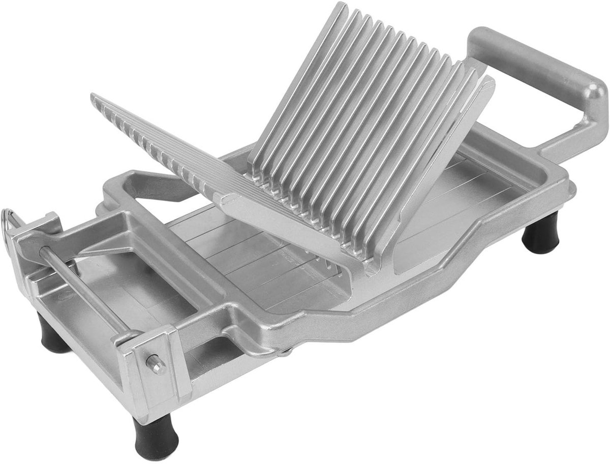 Dailygoods- Kaassnijder Handmatig - Draagbare Toastsnijder - Roestvrij Stalen Snijder - Antislipbasis - Lichtgewicht Aluminium - 32x17x14cm - Snijmachine