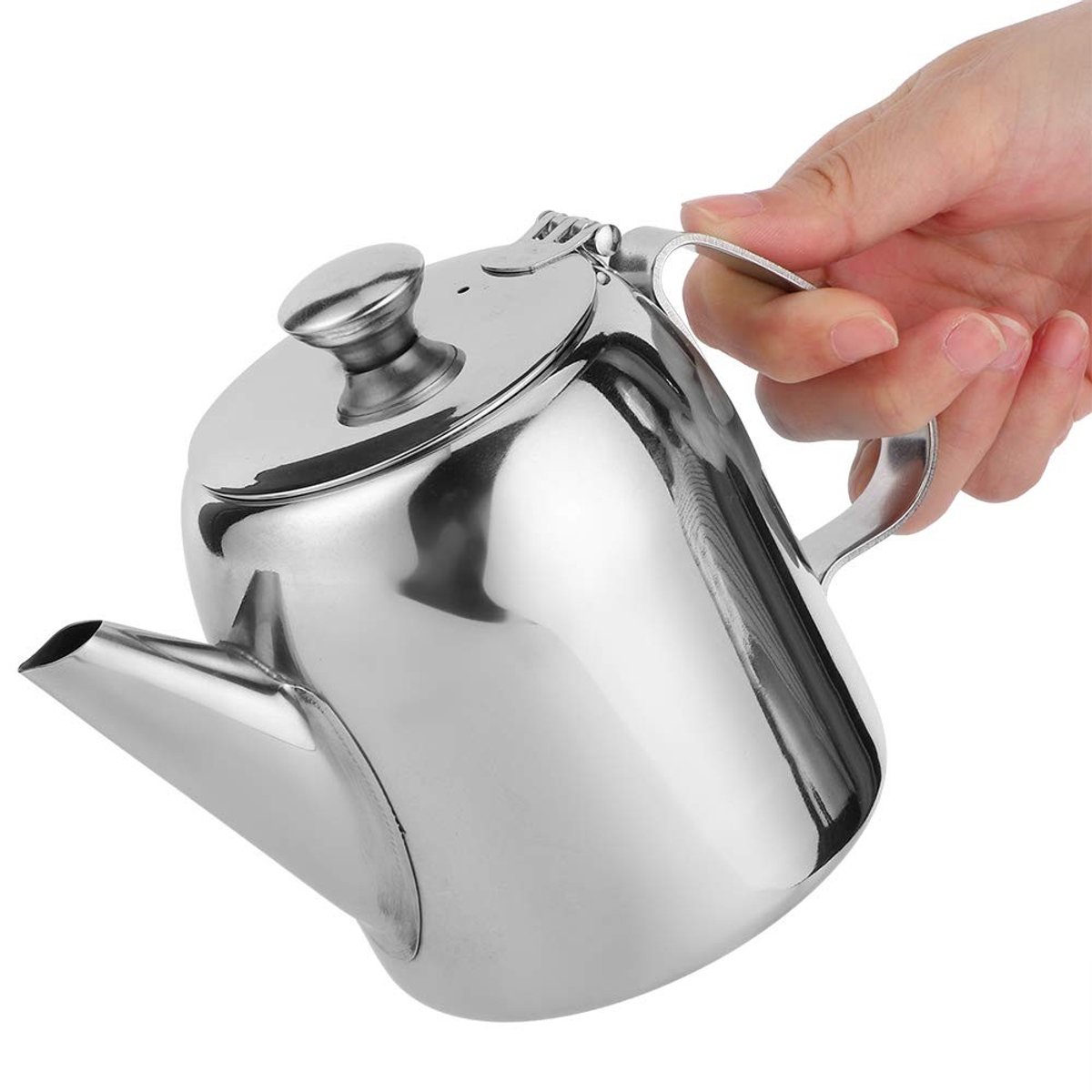 Dailygoods- Theepot Roestvrij Staal 500ml - Korte Uitloop - Waterkoker - Geschikt voor Inductiekookplaat - Comfortabele Handgreep - Duurzaam Ontwerp