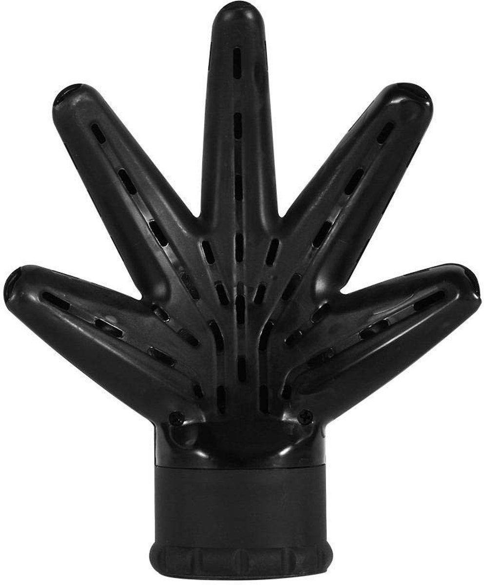 Dailygoods - Handvorm haardroger diffuser - Universele heteluchtdiffuser - Voor groot volume - Zwart - Styling voor krullend haar - Ideaal voor natuur...