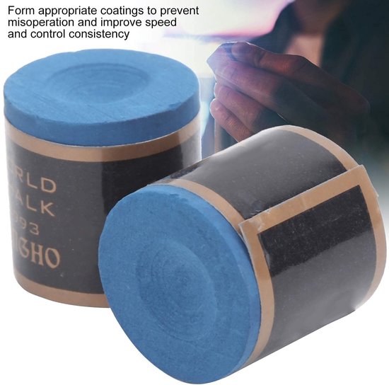 Byshayne - Professionele Pool Chalk - 2 Stuks Antislip Snooker Krijt voor Biljartstokken (Blauw) van Byshayne — afbeelding 3