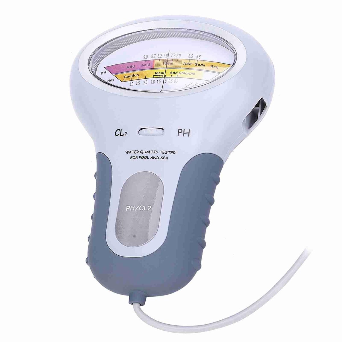 Dailygoods- Waterkwaliteitsanalysator Groot Scherm - CL2 Tester - Chloor/PH Tester - Zwembad/Spa - Kunststof - 298 g - Watertester