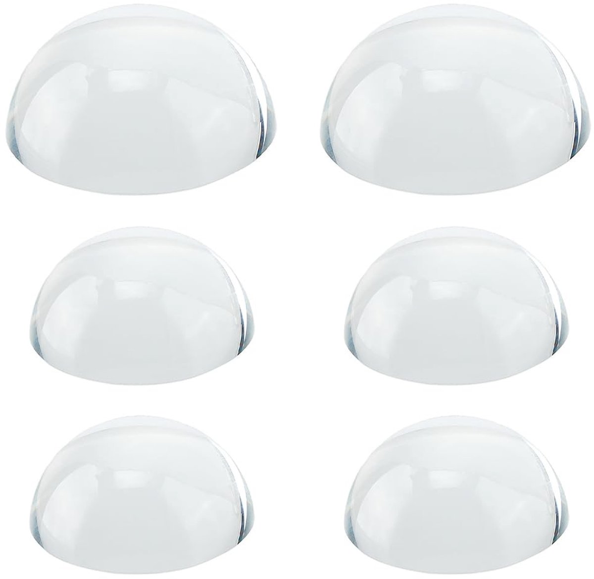 Dailygoods - Set van 6 Glazen Dome Vergrootglazen voor Kantoor en Thuis