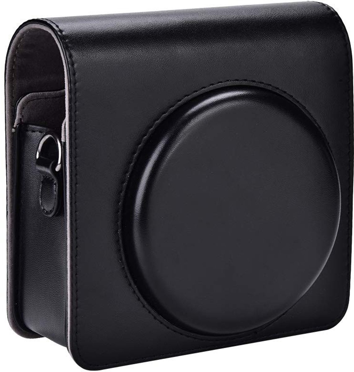 Dailygoods- Cameratas Zacht en Duurzaam - PU-leer - Afneembaar Deksel - Voor SQ6 Instax - Zwart - Bescherming tegen Krassen - Camera Hoes