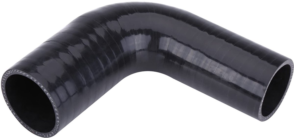 Dailygoods- Intercooler Slang Siliconen - EGR Slang - Turbo Boost Pijp - Zwart - Wanddikte 5 mm - Totale lengte 24 cm