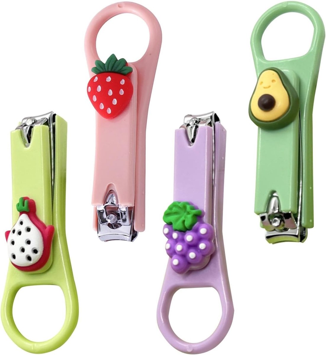 Dailygoods- Nagelknipper Set 4 Stuks - Nagelknipper Baby - Nagelriem Knipper - Nagelknipper Hond - Nagelknipper Elektrisch - Kunststof/Roestvrij Staal - Baby Nagelset