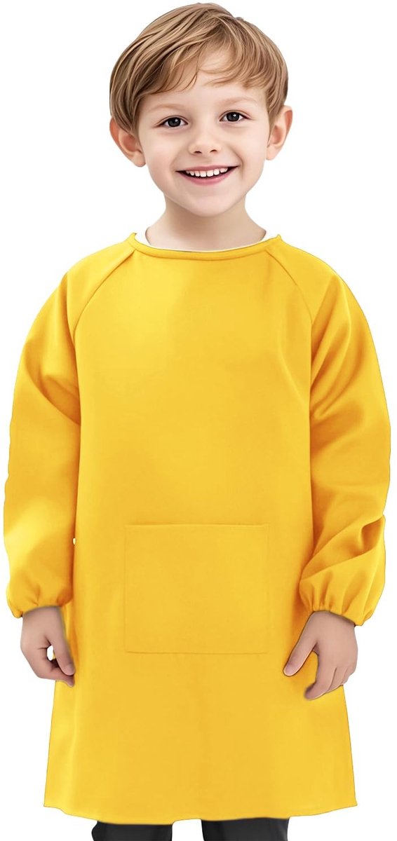 Dailygoods- Schildersjas waterdicht - Schilderschort Kinderen - Lange Mouwen - Grote Zakken - Nylon - 8-12 jaar