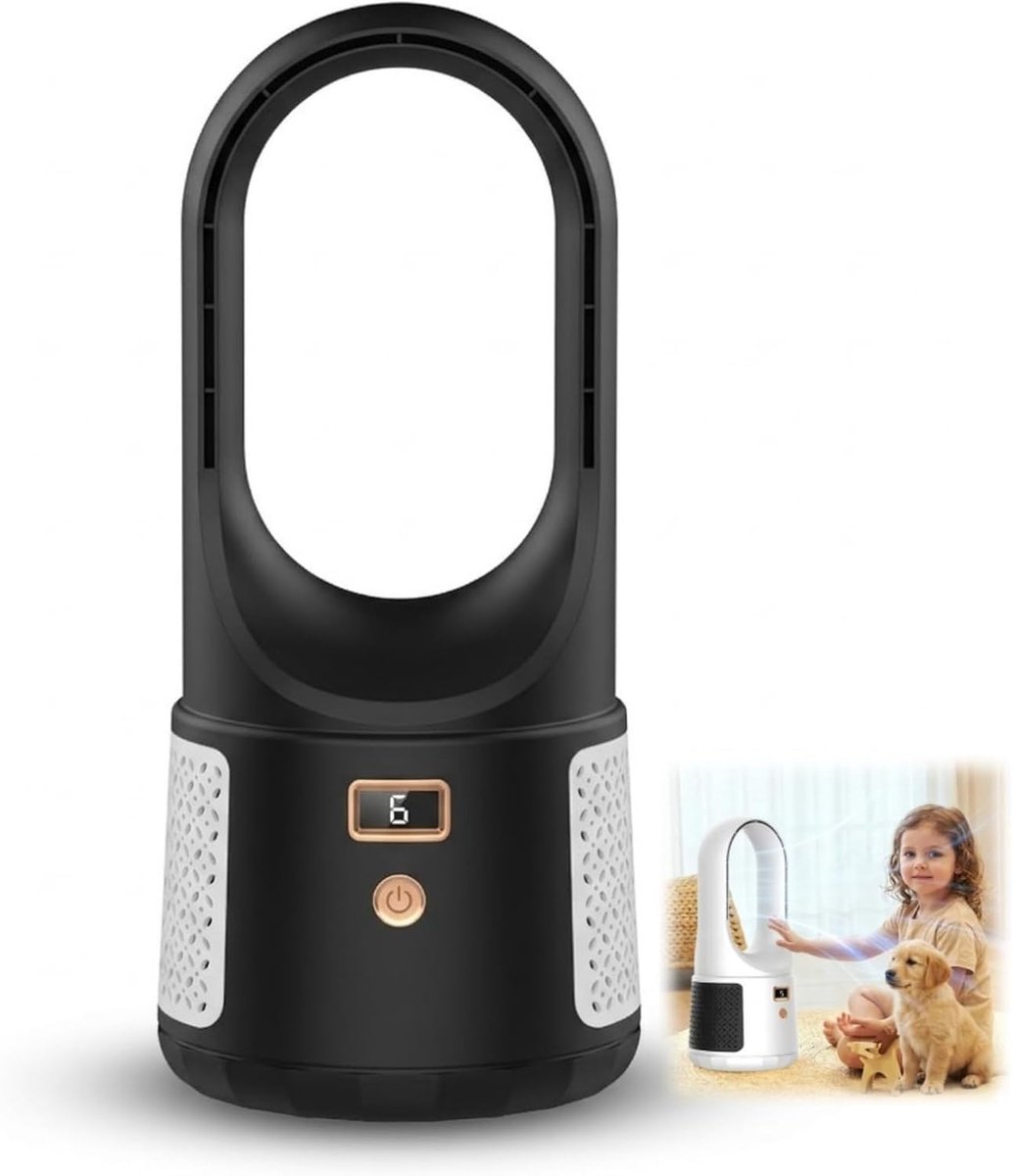 Bladloze Tafelventilator - 6 Standen - Stil - USB - Kindveilig