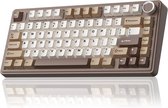 AULA F75 - Draadloze Gaming Toetsenbord - Mechanisch - Gasket - Hot Swap - QWERTY Toetsenborden - Tri mode - 80 Keys - Mokkabruin
