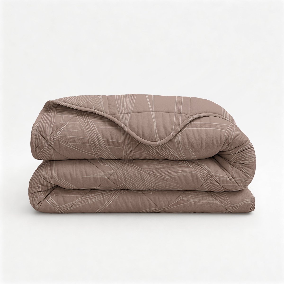 Dekbed-Discounter - Fresh and Co Dekbed Zonder Overtrek 140 x 200 cm - Verkoelend - Wasbaar dekbed - Zonder Hoes - Inclusief kussensloop - Oranje, Beige