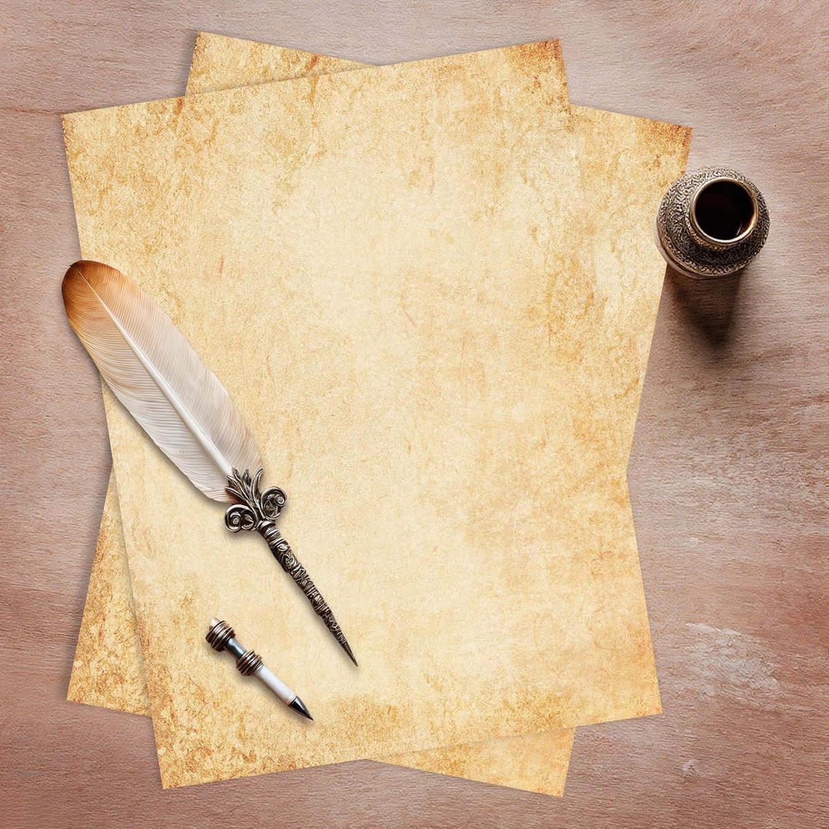 36 sheets of old-fashioned stationery, DIN A4 vintage pattern paper, perfect for retro invitations and letters - ShopVlot