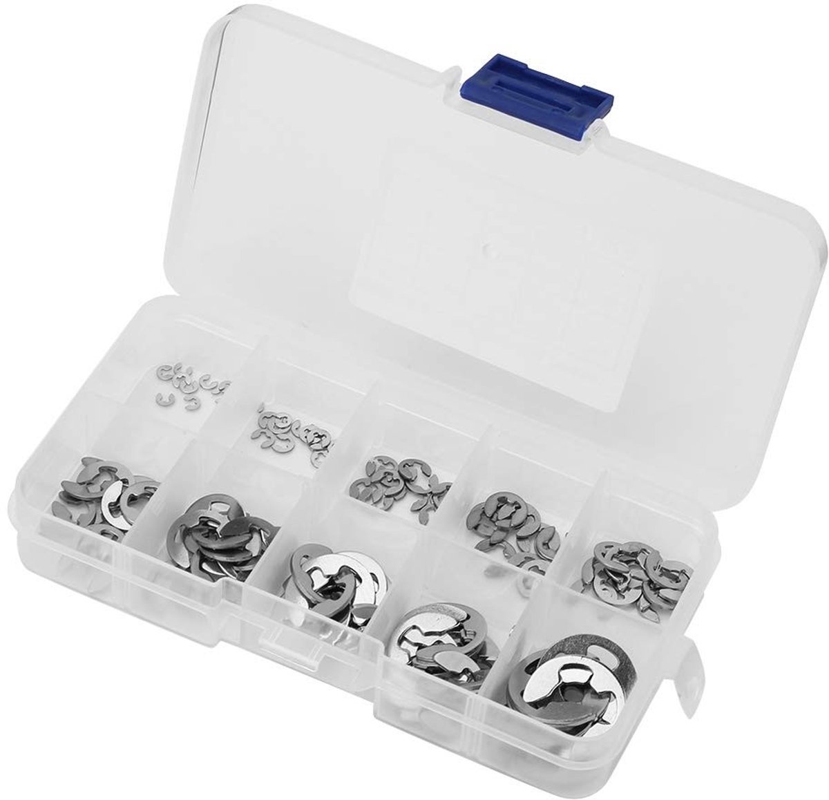 Dailygoods- Circlip Set 120 Stuks - Roestvrij Staal - Snap Ring - E-Clips - 1.5mm-10mm - Hoogwaardige Kwaliteit - Snapring