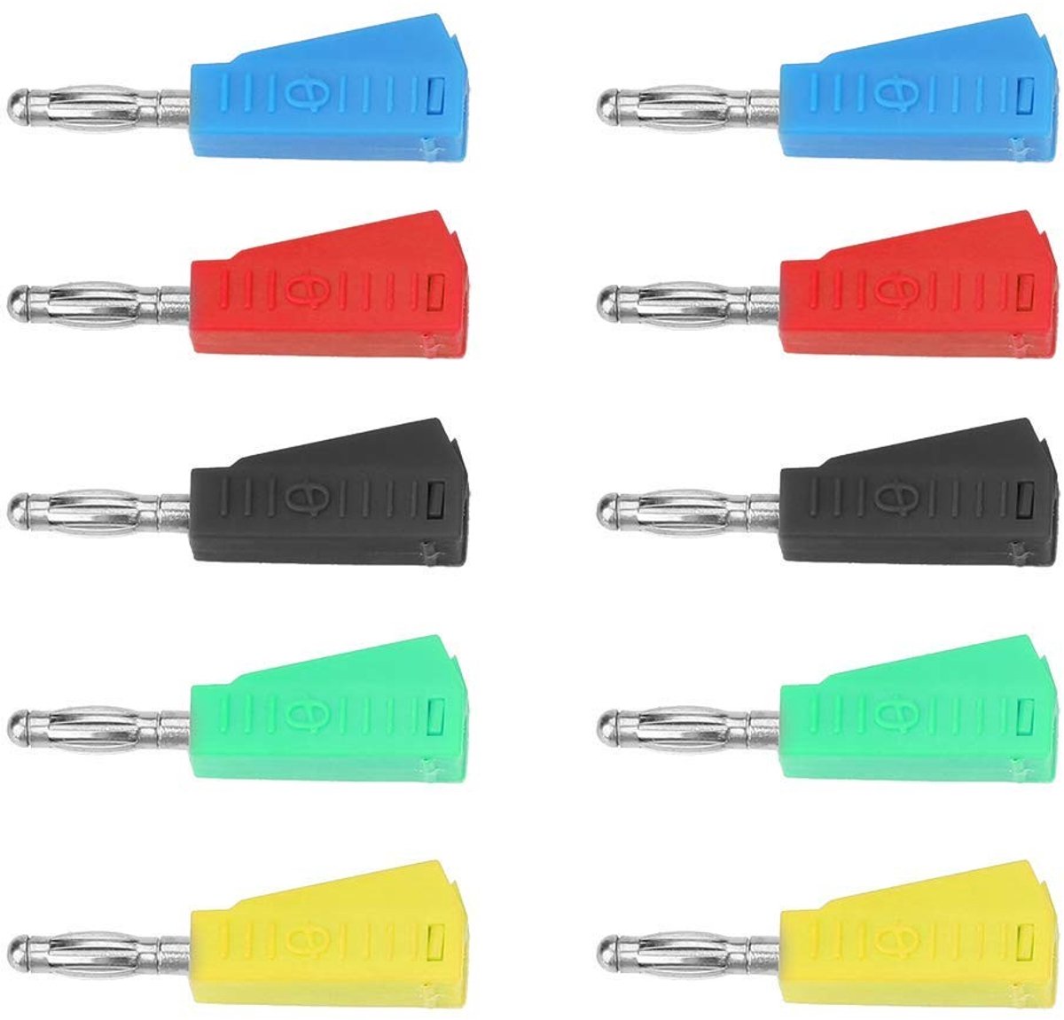 Dailygoods - 4mm Banana Plug - Stackable Ontwerp - 10 Stuks - Geschikt voor Speakers - Hoogwaardige Connectors