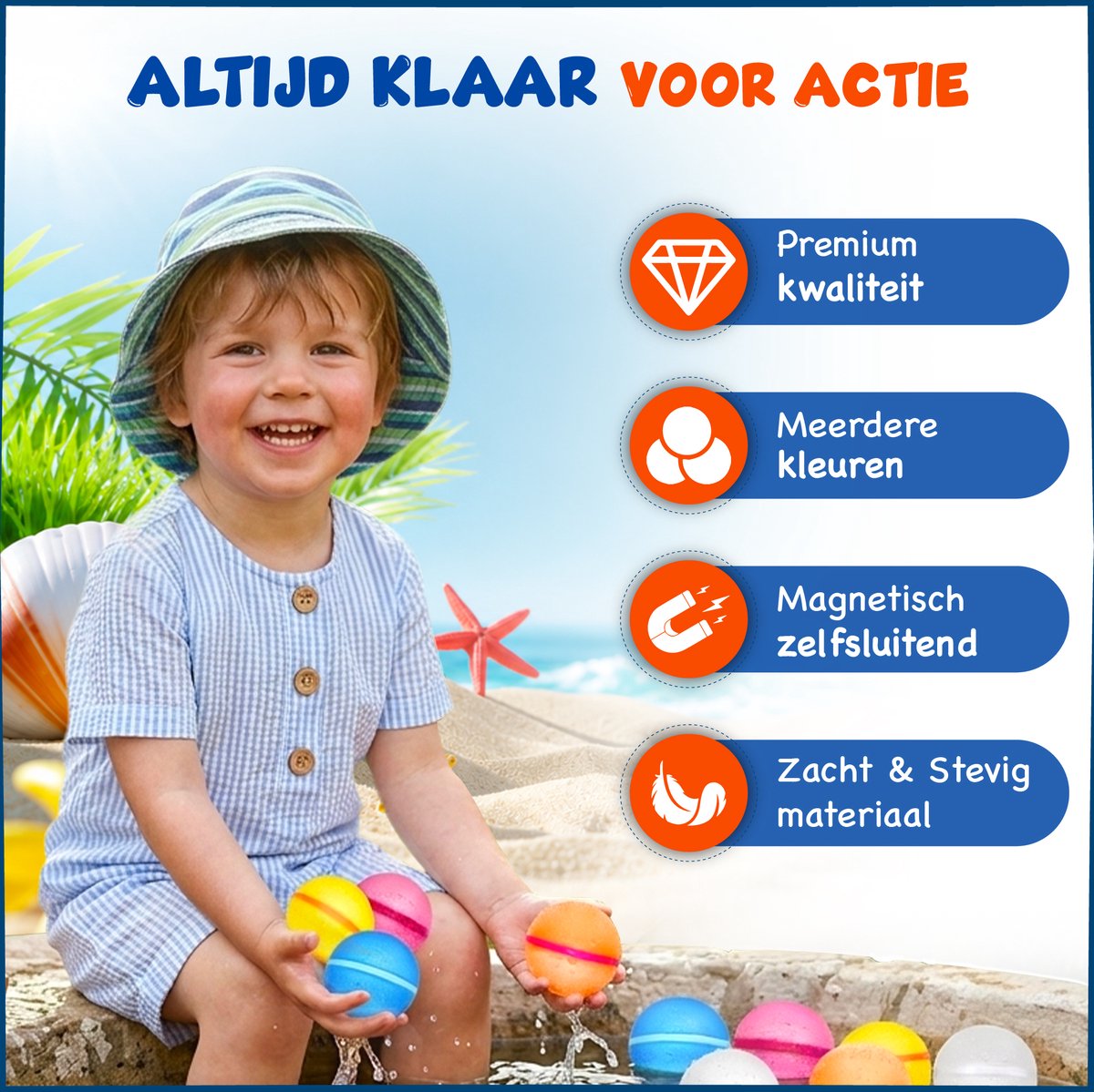 FEMUR Waterballonnen - 10 stuks - Zelfsluitend & Hervulbaar Waterspeelgoed - TikTok - Herbruikbaar - Magnetisch — afbeelding 4