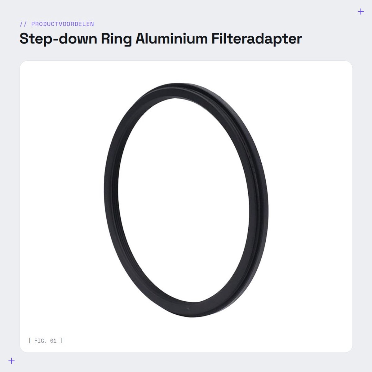 Dailygoods - Step-down Ring - Aluminium Filteradapter - Stevig en Roestbestendig - 95 Mm Tot 86 Mm - Geschikt voor Cameralens - 86 Mm UV ND