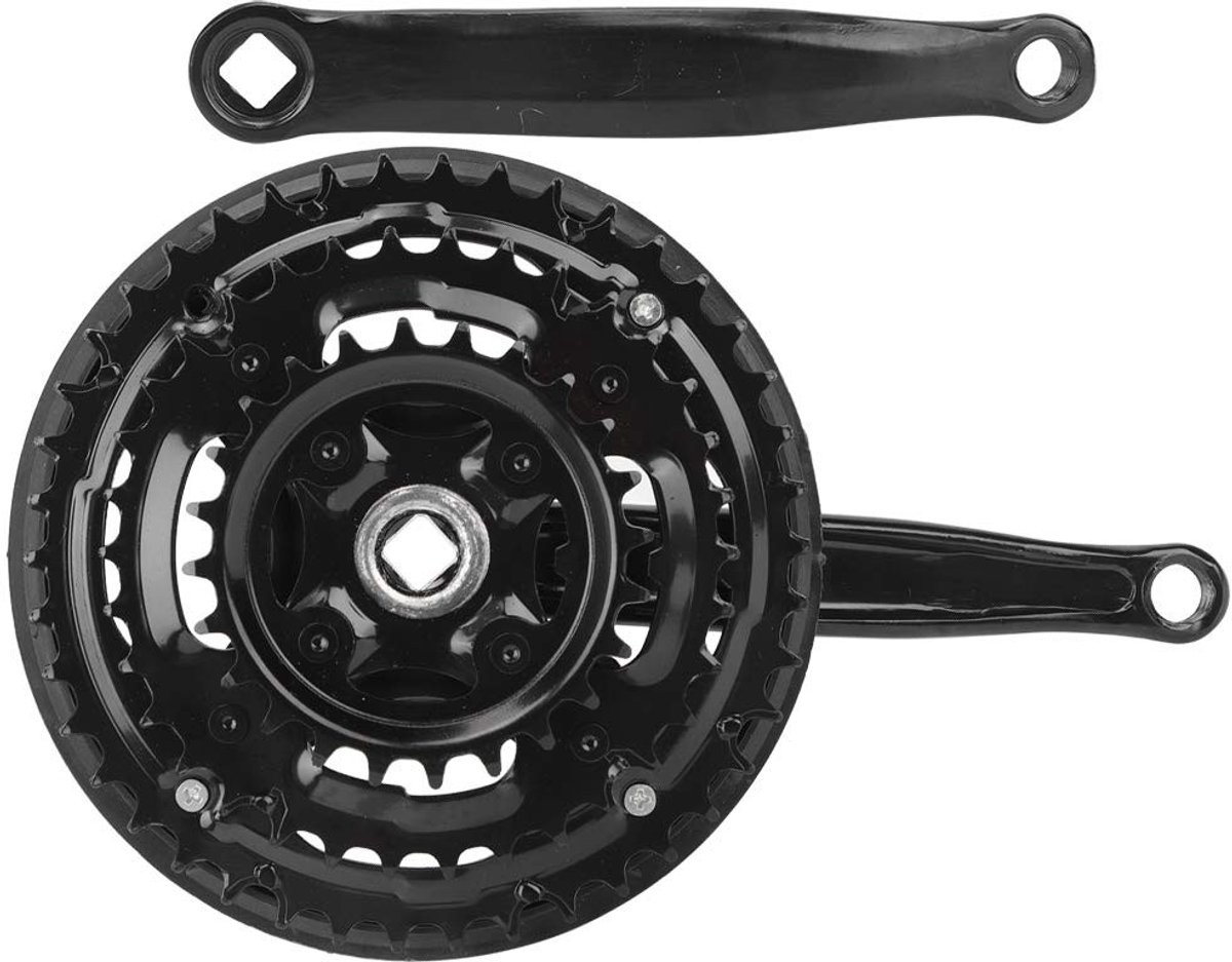 Dailygoods- Crankset Duurzaam Carbon Staal - Fietstransporttas - Variabele Snelheid - 24/34/42T - Geschikt voor 21/24/27 Versnellingen - Afmetingen 27.5x18x5cm - Fietskrans