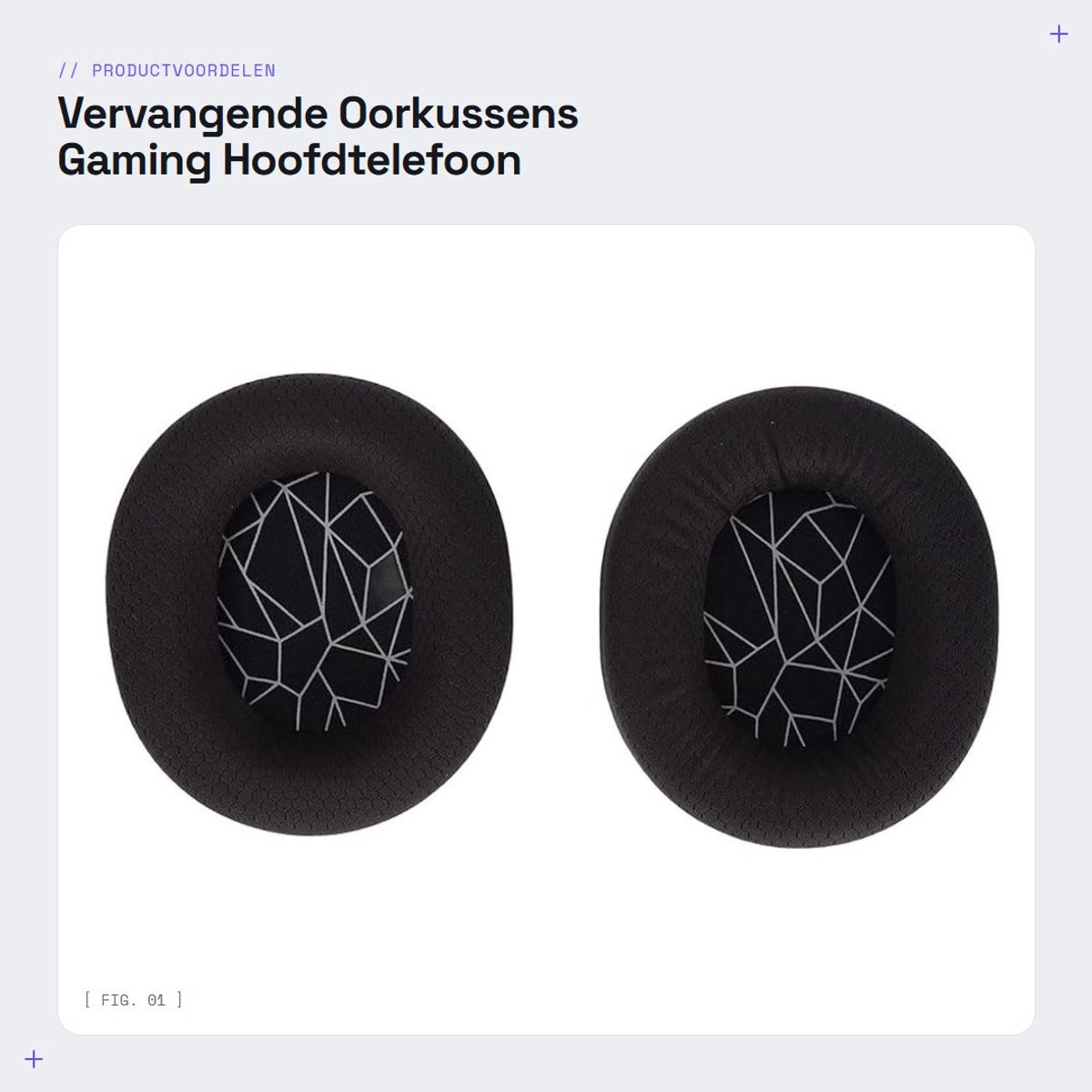 Dailygoods- Oorkussens Vervangend - Traagschuim - Eiwitleer - Geluidsisolatie - Comfortabel - Eenvoudig te installeren - Hoofdtelefoon