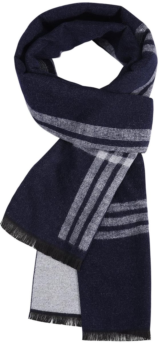 Dailygoods- Sjaal Winter Warm - Lange Zachte Sjaal - Plaid - Heren Sjaal - Klassieke Sjaal - Kwastje - Halsdoek