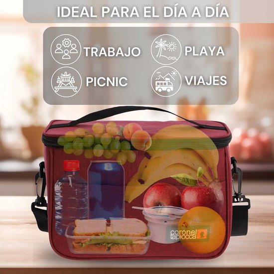 Voedsel Thermos Tas - Koeltas Lunchbox - Maaltijden Transport - Goede Isolatie - 25 x 14 x 17 cm - Sidney — afbeelding 5