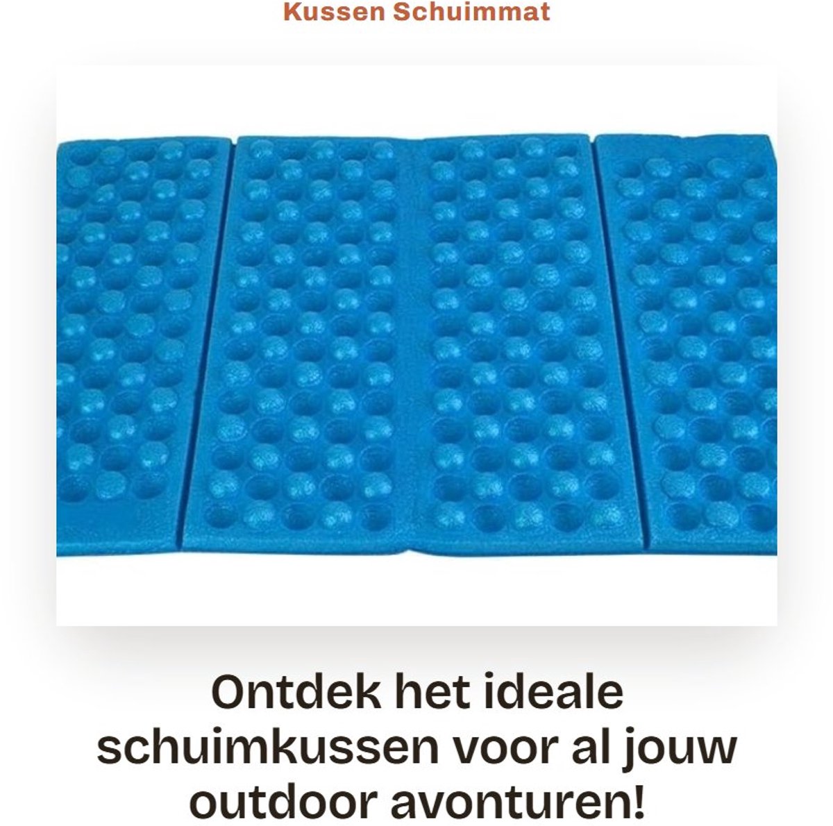 Dailygoods- Schuimmat Waterdicht - Opvouwbaar Kussen - Draagbaar Zitkussen - Lichtgewicht Outdoor - Geschikt voor Kamperen - Hoge Slijtvastheid