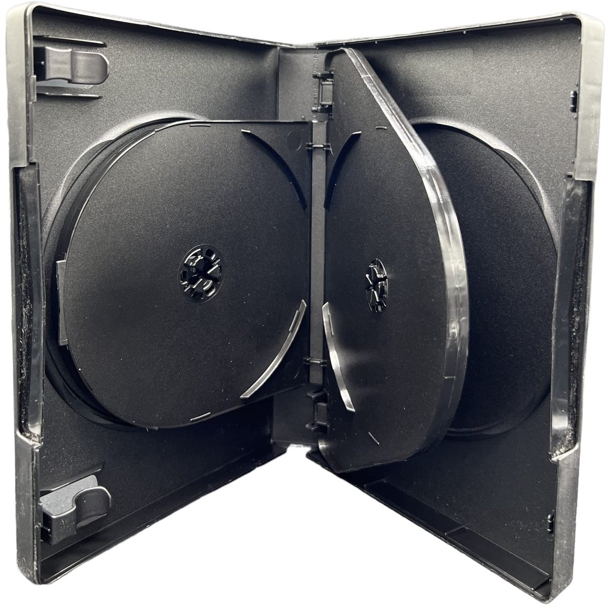 Dailygoods- Disc Case 5 Disc Capaciteit - M-Lock Hub - DVD/CD Hoes - Zwart - Polypropyleen - 27mm Dikte
