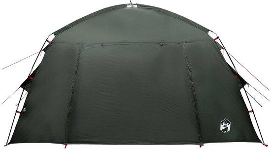 vidaXL - Huisje - Tent - met - dak - Leger - Groen - 300 - x - 210 - x - 156 - cm - Polyester van Vidaxl — afbeelding 4