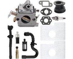 Dailygoods - Carburateur Stihl MS170 MS180 - Vervangt Zama C1Q-S57 - Inclusief luchtfilter en bougie - Kwalitatief hoogwaardig - Geschikt voor ketting...