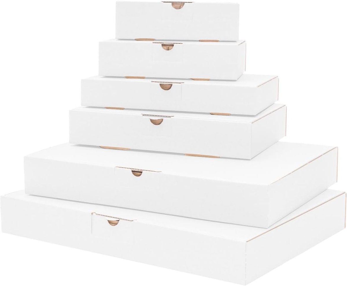 maxi postdozen 350 x 250 x 50 mm - wit - pack van 10 - ideaal voor verzenden van documenten - SnelShoppen