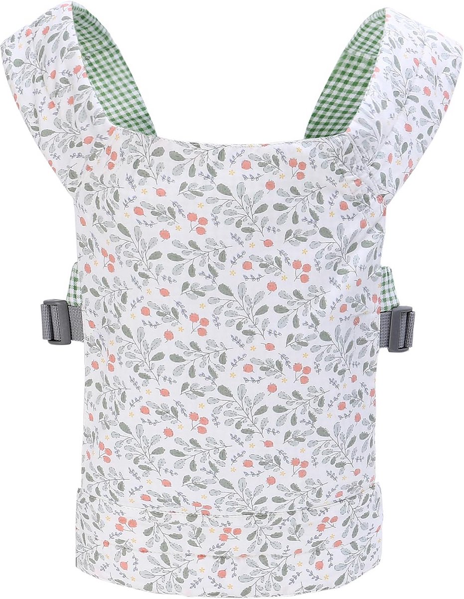 Babydrager - Poppendrager - Rollenspel - 3 Draagmogelijkheden - 30 x 19 cm - Bladeren