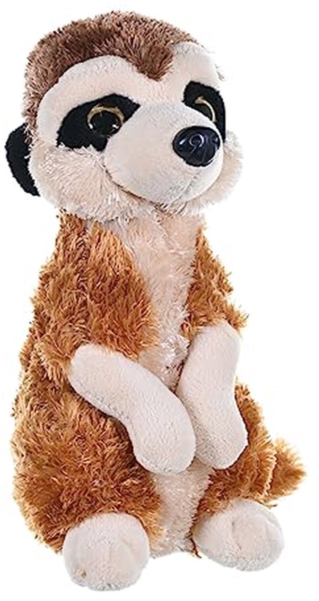 Pluche Stokstaartje - Knuffelvriend - Spelen en Knuffelen - Levensecht Design - 20 cm - Bruin