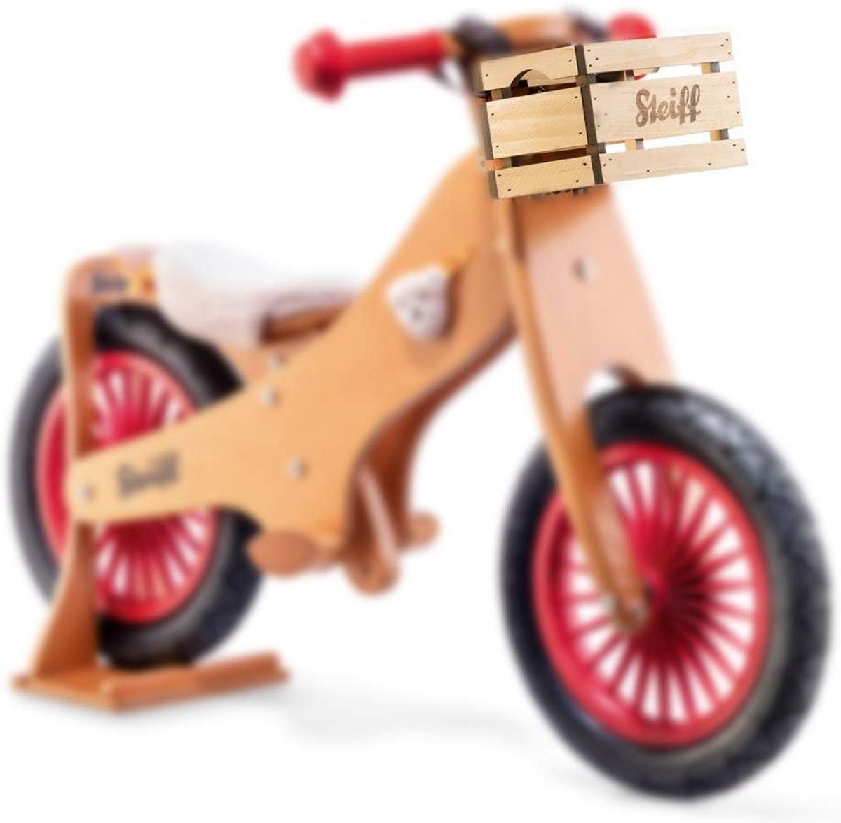 Loopfietsmand - Fietsaccessoire - Speelgoed Vervoeren - Houten Constructie - 165 cm - Beige Bruin