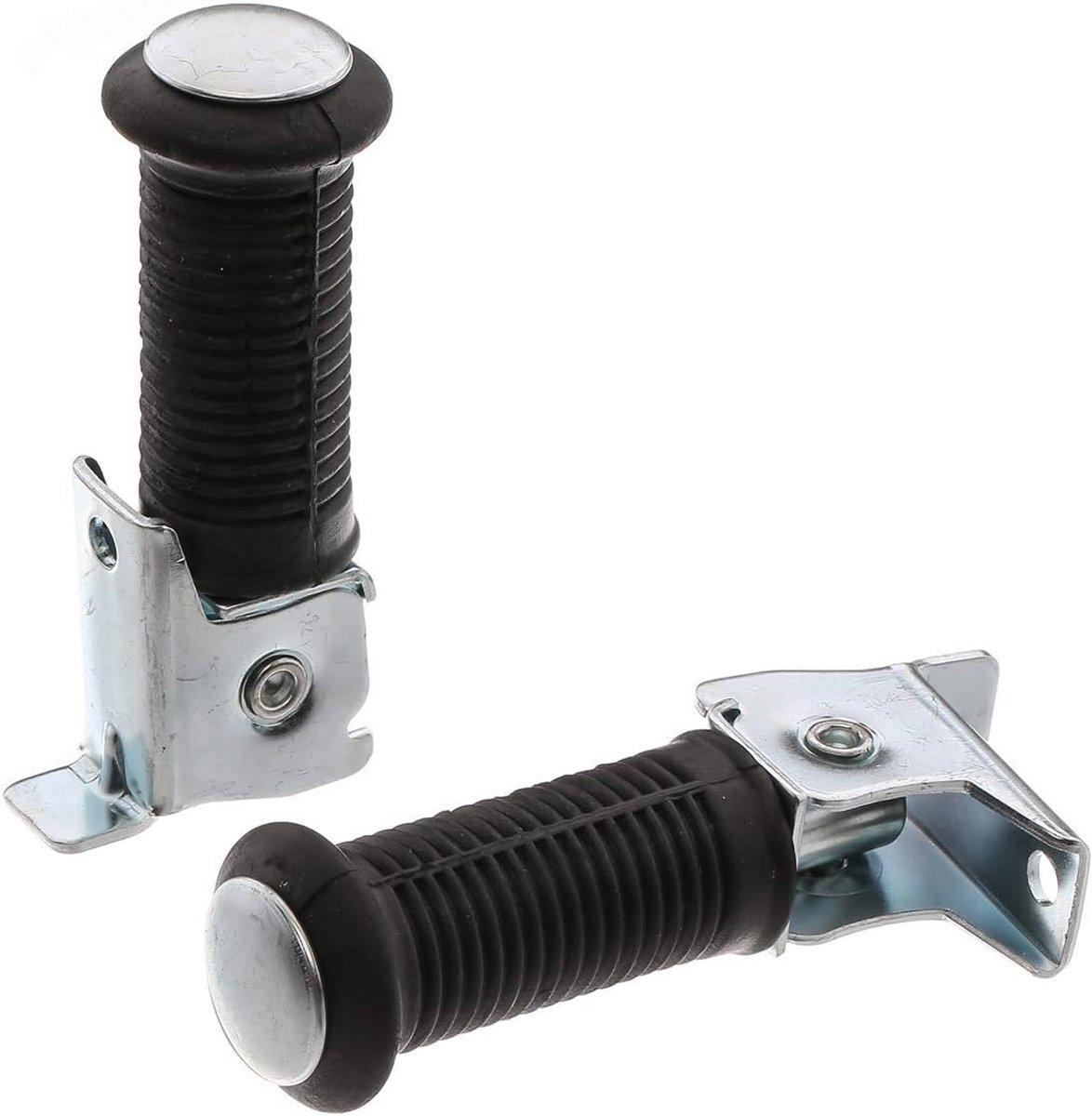 Passagiersvoetsteunen Set - Motor Accessoires - Comfortabel Rijden - Roestbestendige Galvanisering - 26.2 cm Lengte - Zinkkleurig