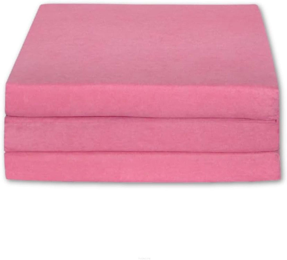 Vouwmatras Gastenmatras - Opvouwbaar Bed - Logeren en Reizen - Inclusief Opbergtas - 195x80x9cm - Roze
