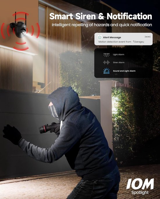 Bewakingscamera Buiten - IP Camera - Huis Beveiligen - 5MP Wifi Dual Band - 10x10x12 cm - Zwart — afbeelding 4