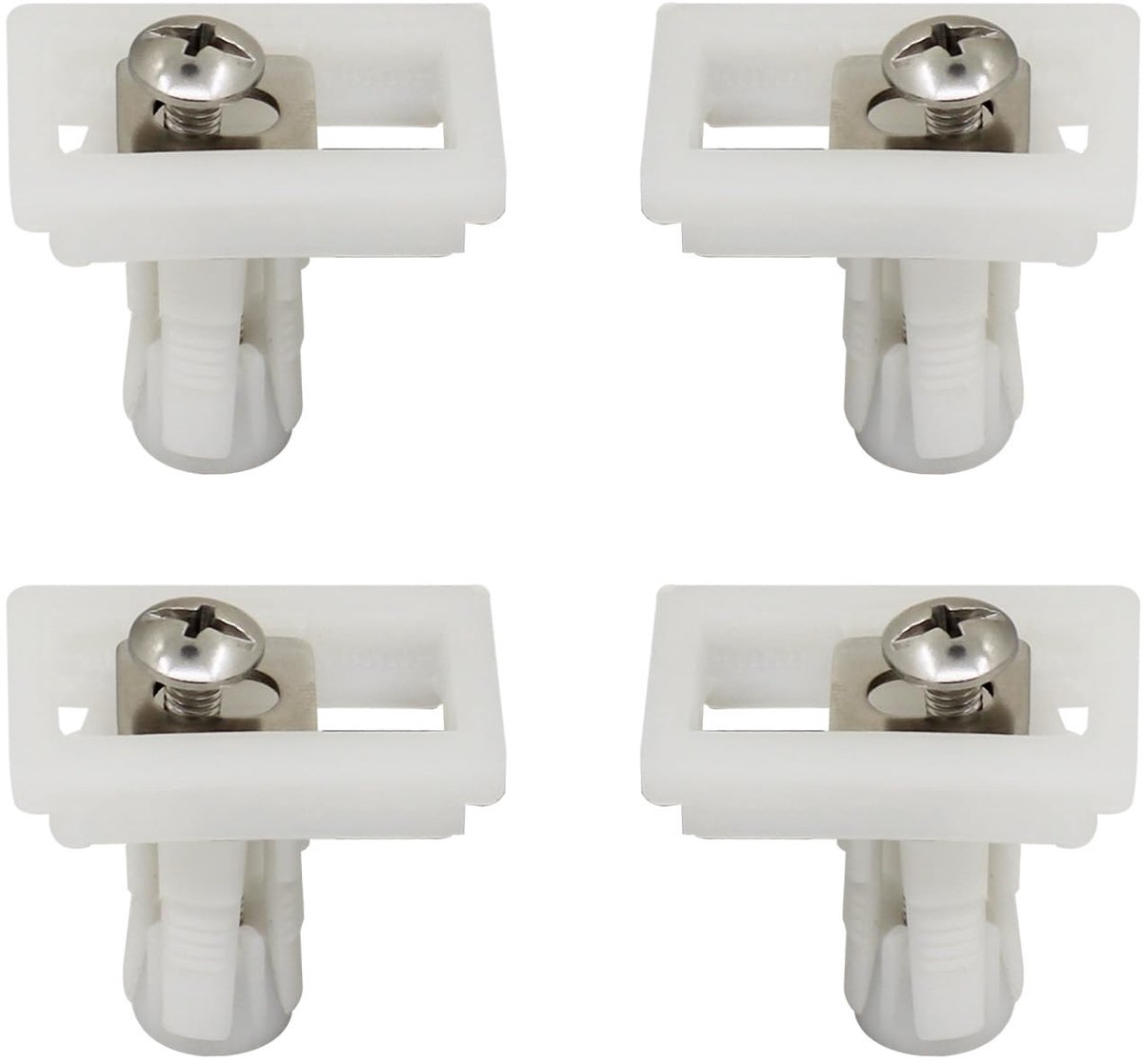 Toiletbril scharnieren - WC bril bevestiging - Toilet reparatie - Softclose demper - 4 stuks - Wit