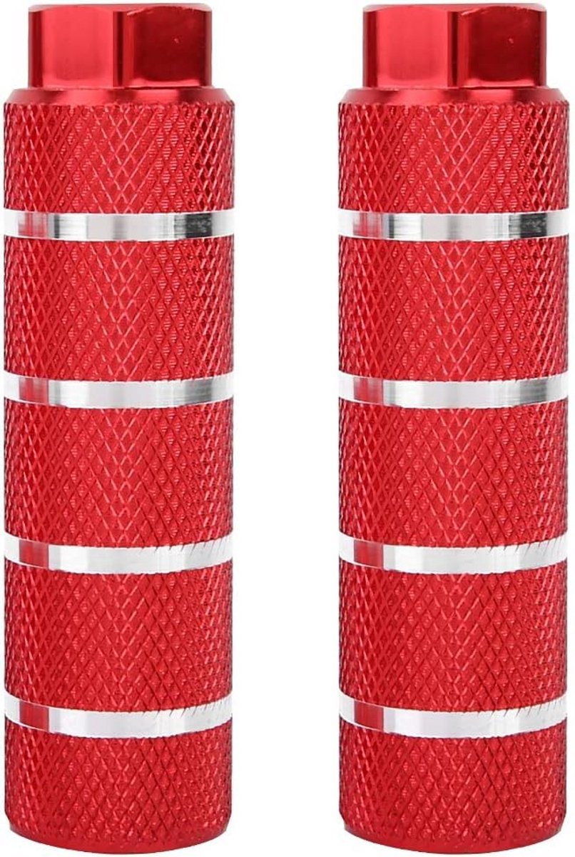 Fiets Voetsteunen - Achter Pedalen - Extra Zitting - Antislip Ontwerp - 10 cm Lengte - Rood