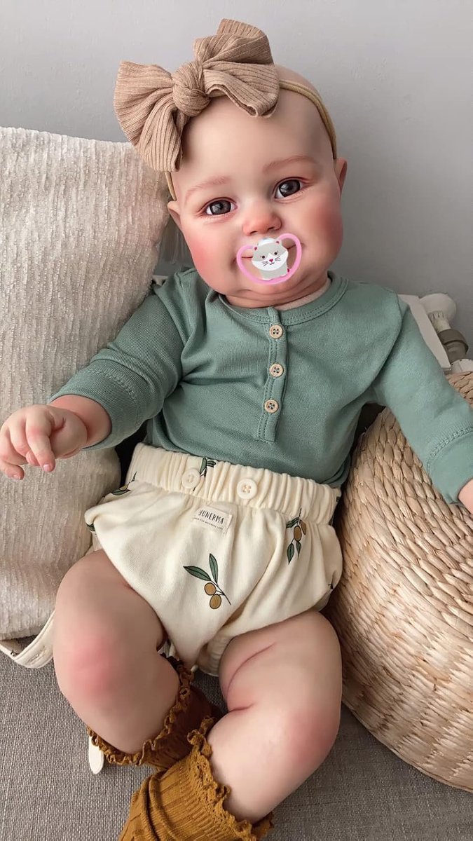Babypop Meisje - Realistische pop - Rollenspel - Handgetekend haar - 60CM - N.v.t.