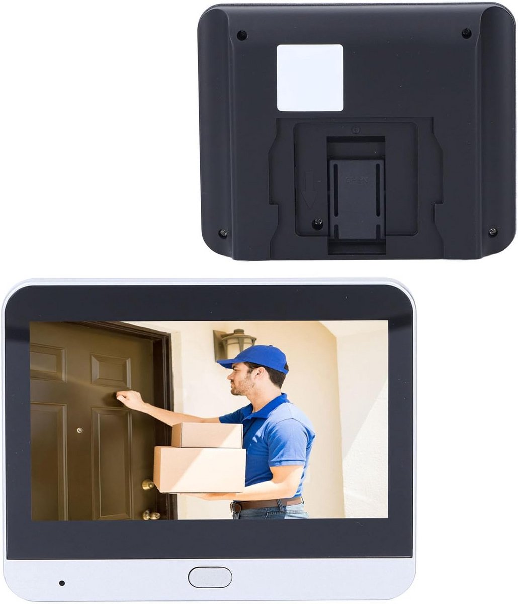 Videodeurbel Systeem - Slimme Deurbel - Huisbeveiliging - 4.3 Inch Scherm - 1080p HD - Zwart
