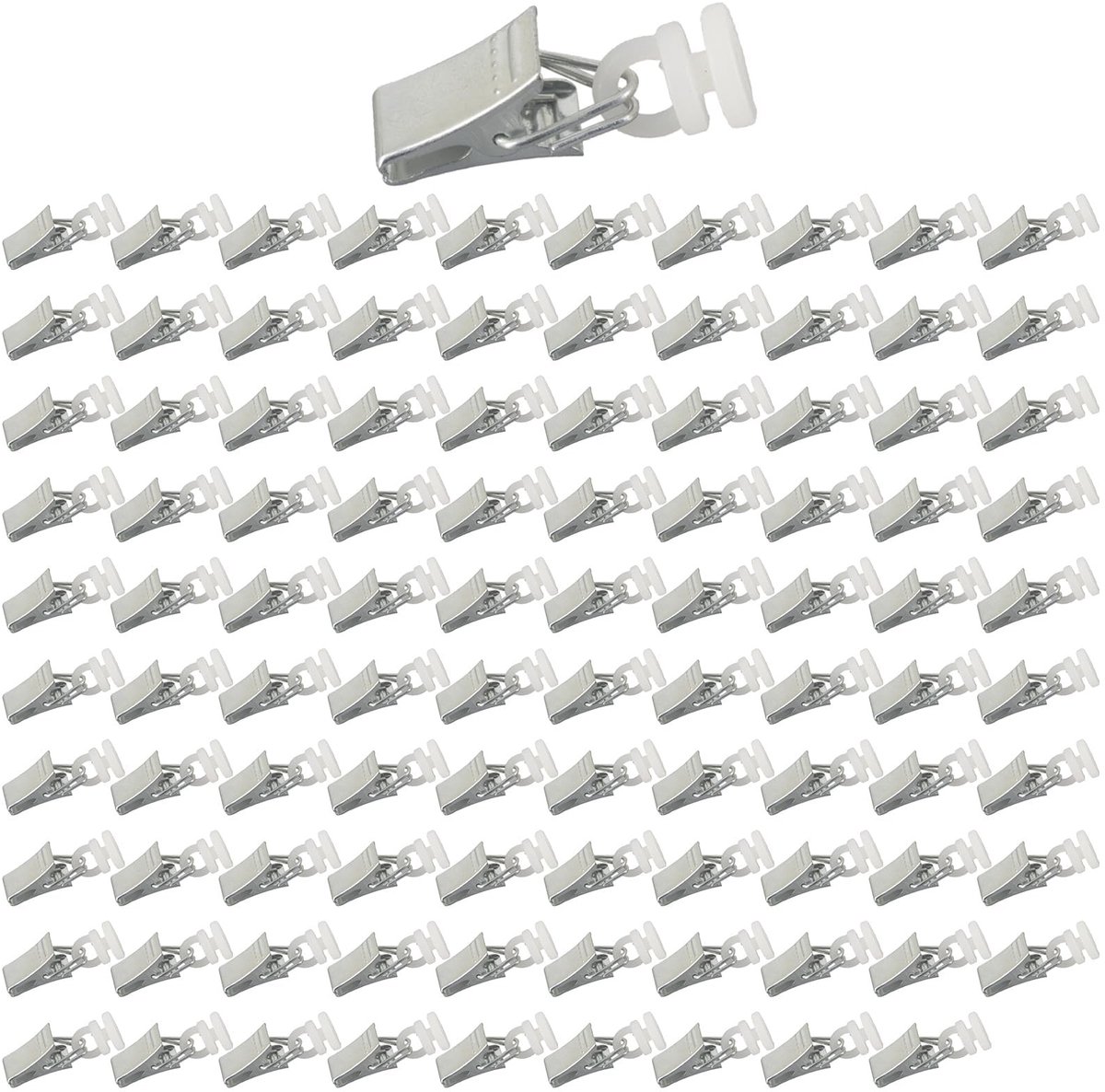 Dailygoods- Gordijnklemmen 100 Stuks - Flexibele Klemmen - Klemmen Voor Rolgordijnen - Gor