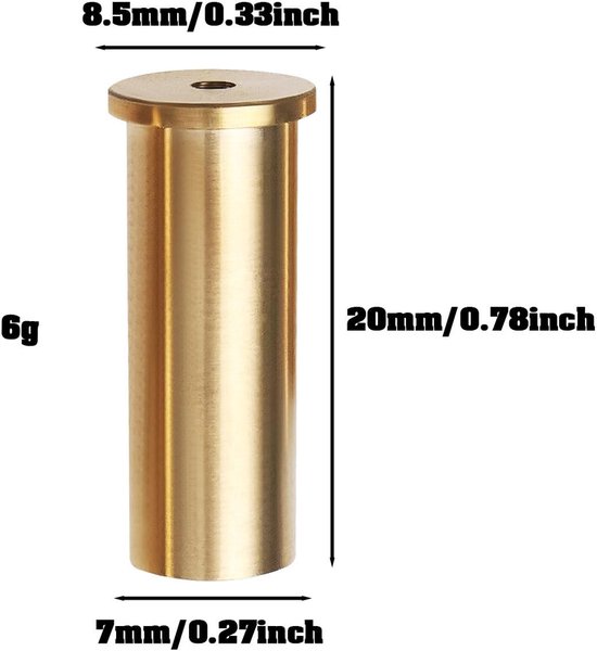 Dailygoods- Golfclub Gewicht 5 Stuks - Messing Gewicht Hoofd - Geschikt voor Stalen Hout/Ijzer - 2g - 8.5 x 6mm - Hoge Duurzaamheid - Gewichtblok van Dailygoods — afbeelding 5