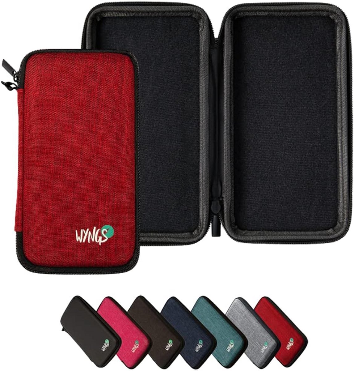 Beschermhoes Rekenmachine - Etui Hardshell - Veilig Transport - Op maat Gemaakt - 3-zijdige Rits - Rood