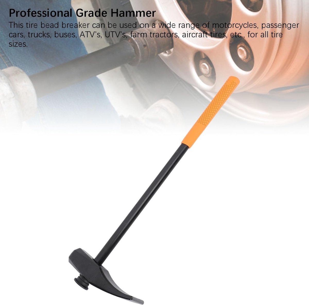 Dailygoods- Bandenhamer Professionele Kwaliteit - Bandenlichters - Duurzaam Materiaal - Verminderde Vermoeidheid - Stevige Grip - Mechanisch Voordeel - Bandenlichter